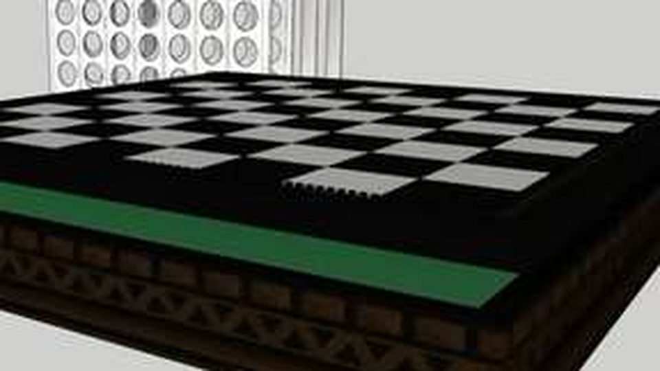 Chessboard · SketchUp model, furniture and cnc design by QT3D