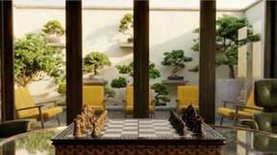 Chessboard · rendered concept, furniture and cnc design by QT3D