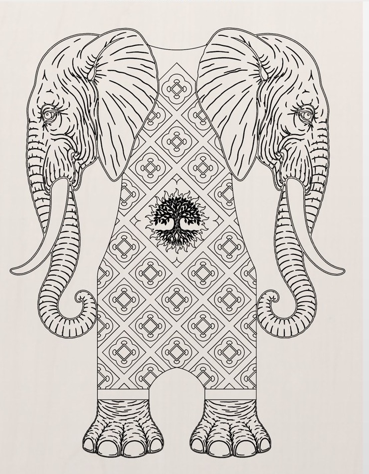 Elephant chair · VCarve carving layout, furniture and cnc design by QT3D