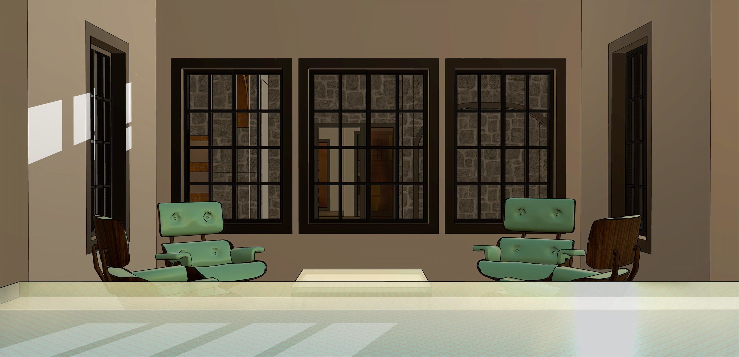 Home study · SketchUp model before finishes, single family home renders by QT3D